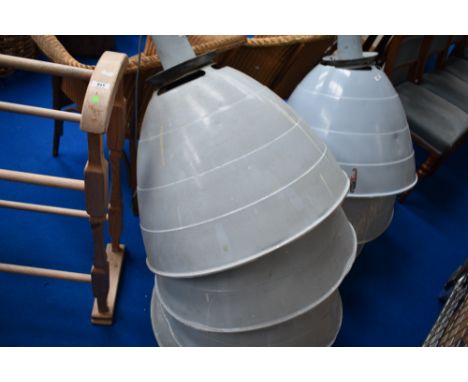A selection of oversized industrial light fittings