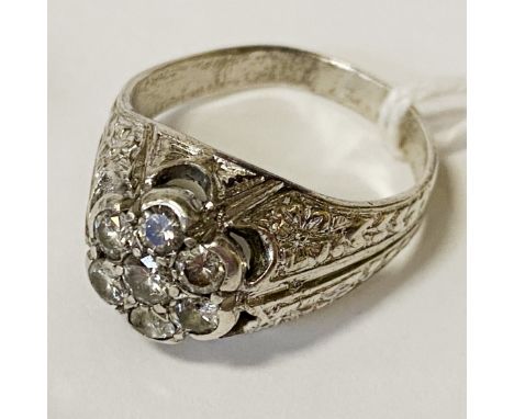 SILVER &amp; DIAMOND RING SIZE O