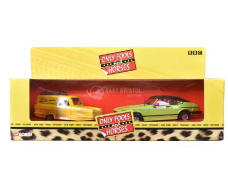 Only Fools &amp; Horses - Corgi - CC99111 Ford Capri &amp; Reliant Regal Supervan - a boxed double diecast model set featurin