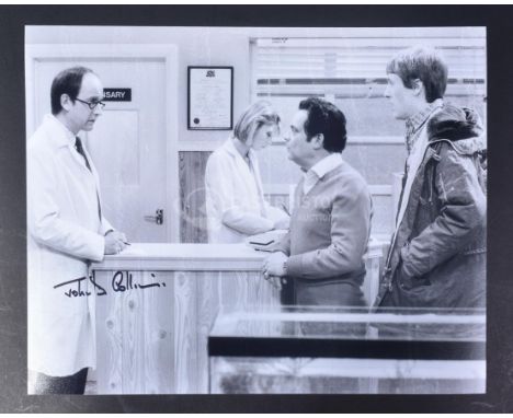 Only Fools &amp; Horses - John D. Collins (Vet in Sleeping Dogs Lie) - autographed 8x10" black and white photograph from his 