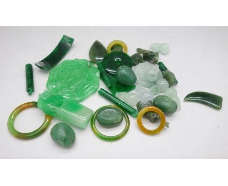 A collection of jade, etc.