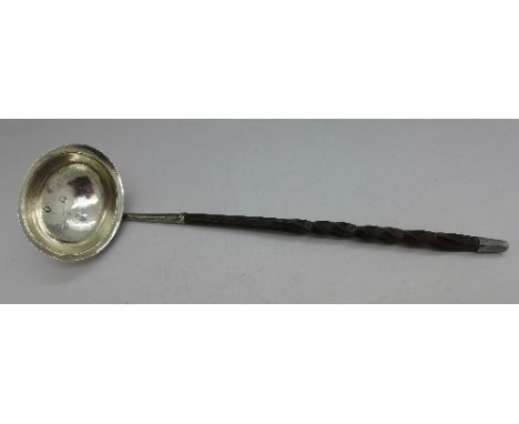A George III silver toddy ladle, London 1828