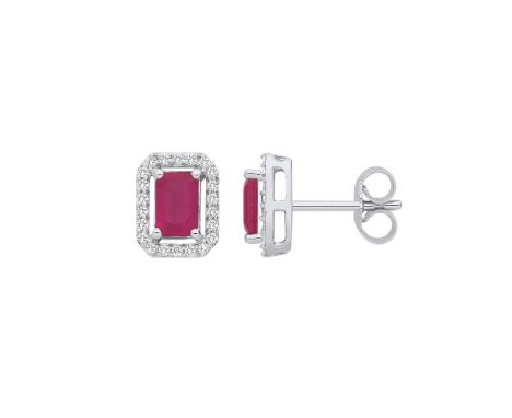 **ON SALE**&nbsp;18ct White Gold 0.20ctw Diamond &amp; 1.30ctw Ruby Earrings
&nbsp;

Exquisite 18ct white gold earrings featu