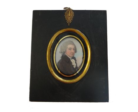 Late 18th century Irish School, portrait miniature on ivory of George Boleyn Whitney of New Pass, Co. Westmeath, Ireland with