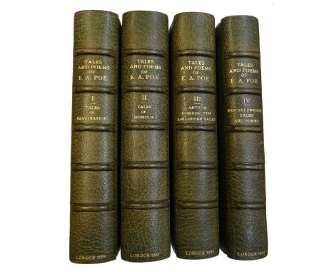POE (E.)  The Tales and Poems  . . .  with a Biographical Essay by John H. Ingram  . . .  4 vols. etched portrait frontis. & 