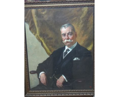 Alfred Egerton Cooper (1883-1974), Portrait of Mr Henry Charles Allen of 11 Palace Court, London, oil on canvas, signed and i