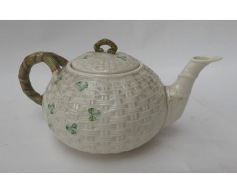 A Belleek part tea service and a quantity of modern coffee cans (a.f)  (qty).