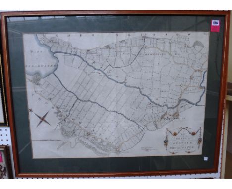 JAMES CLARKE.  A Map of the Roads &c. between Keswick, and Broadwater; with James CLARKE - A Map of the Roads, Lakes &c. betw