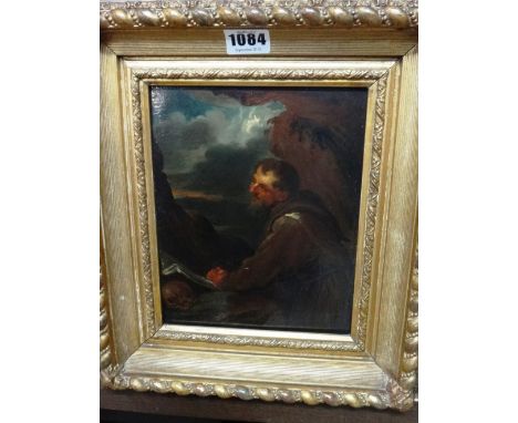 Flemish School (17th/18th century), St Jerome, oil on panel, 21cm x 16.5cm.