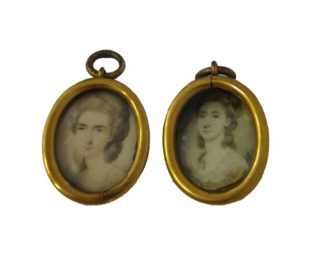 Late 18th century English School in the manner of Edward Singleton, portrait miniature on ivory of Catherine Letitia Leslie s