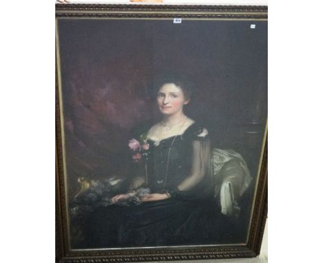 Lance Calkin (1859-1936), Portrait of a lady, the mother of Ann Buday, oil on canvas, signed and dated 1902, 135cm x 95cm.  I