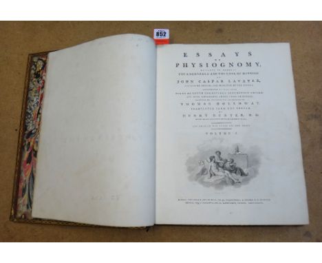 LAVATER (J.C.)  Essays on Physiognomy  . . .  translated from the French by Henry Hunter. First English Edition, 5 vols.  man