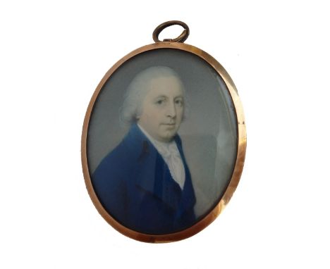 Irish School, circa 1795, in the manner of Charles Robertson (c. 1760-1821) Irish portrait miniature on ivory of a gentleman,