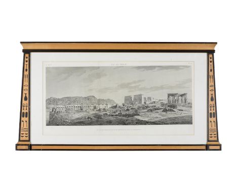 AFTER DESIGN BY DUTERTRE, ISLE OF PHILAE, ENGRAVING, depicting Vue des monuments de l'ile et des montagnes de granit qui l'en