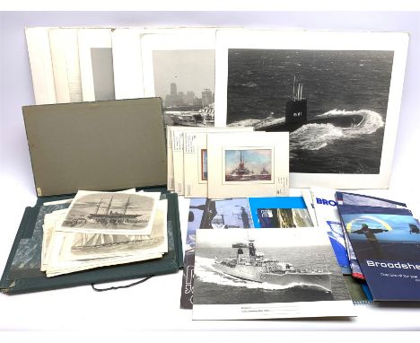 Portfolio of over eighty 19th century engravings of shipping/maritime interest cut from the Illustrated London News , four mo