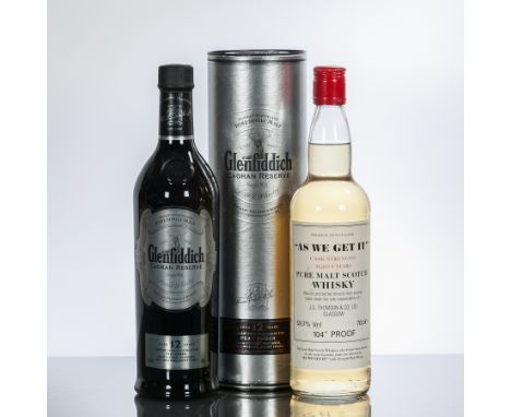 'AS WE GET IT' 8 YEAR OLD
Pure malt Scotch whisky. Bottled by J.G Thomson & Co. Ltd, Glasgow. 70cl, 104°proof, 59.7% volume. 