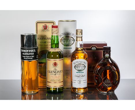 TOMINTOUL GLENLIVET N.A.S.
Single Highland Malt Whisky. 75cl, 70° Proof/40% volume.
BOWMORE LEGEND N.A.S.
Single Islay Malt W