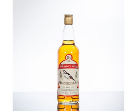 MANNOCHMORE 18 YEAR OLD MANAGER'S DRAM 
Cask strength single Speyside malt Scotch whisky. Specially selected for malt distill