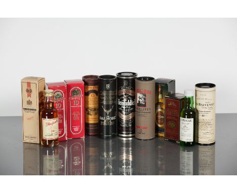 MINATURE SELECTION (12)
Glenfarclas 10 y/o (40% vol), Knockando 1976 (43% vol), The Balvenie 10 y/o (40% vol), Glenfiddich Sp