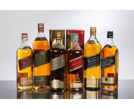 JOHNNIE WALKER BLUE LABEL
Blended Scotch Whisky. bottle No F 276460 JW. 1L, 43% volume.
JOHNNIE WALKER PURE MALT 15 YEAR OLD 
