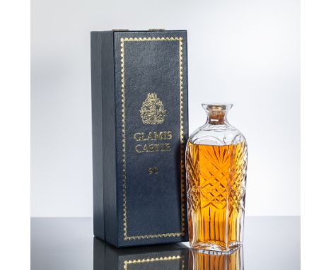 GLAMIS CASTLE 90 DECANTER 
Blended Scotch Whisky, aged for 25 years and bottled in a Brierley Full Lead Crystal Decanter, no.