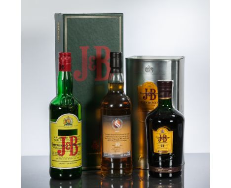 J & B LEGEND 21 YEAR OLD 
Blended Scotch whisky. 70cl, 40% volume. In tin. 
J & B RARE QUEEN'S AWARD FOR EXPORT
Blended Scotc