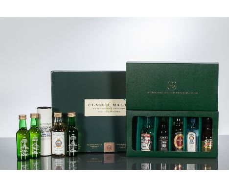 MINIATURE SELECTION
CLASSIC MALTS GIFT BOX (6)
Talisker 10 y/o, Oban 14 y/o, Glenkinchie 10 y/o, Dalwhinnie 15 y/o, Lagavulin