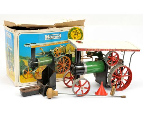 Mamod Steam Tractor, green, has been fired, some surface corrosion and wear, untested, within Fair original box, otherwise Go