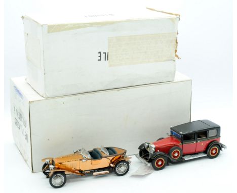 Franklin Mint a pair of vintage cars comprising of 1933 Mercedes-Benz 770K Groser and 1921 Rolls Royce Silver Ghost. Conditio