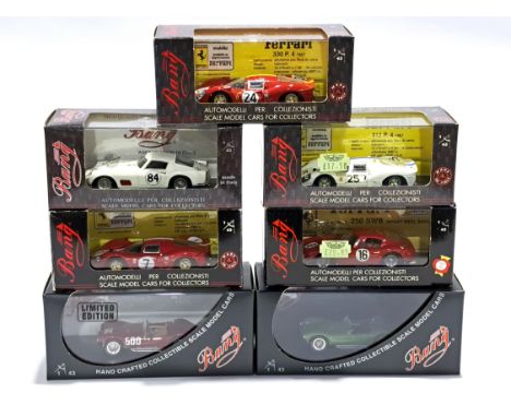 Bang, a 1:43 scale boxed sports car group, to include 1040 Maserati A6 GCS "Old Races" Dark Red Limited Edition, 7105 Ferrari