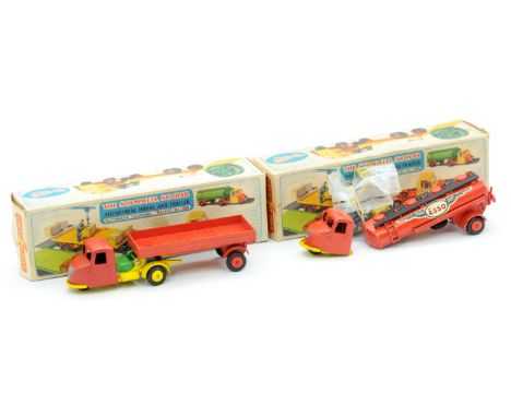 Crescent Toys a boxed pair comprising of No.1272 Open Truck Trailer and No.1276 Scammel Scarab with Esso Tanker. Conditions a