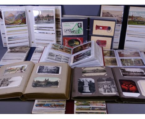 VINTAGE POSTCARD COLLECTION, nine various albums containing approximately seven hundred including North Wales, UK and beyond,