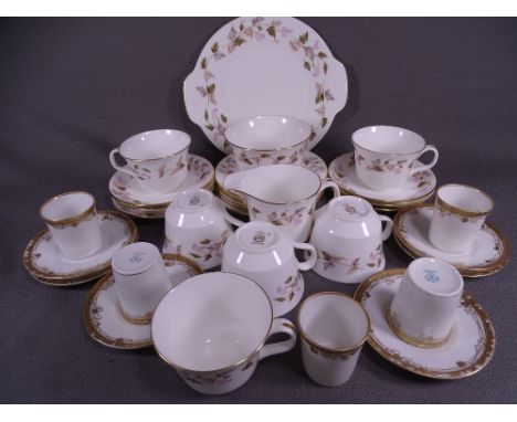 MINTON FORTUNE CHINA TEAWARE, a twenty one piece set and a small parcel of Noritake gilt decorated cups and saucers
