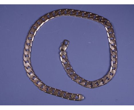 9CT GOLD STAMPED LARGE LINK GENTLEMAN'S NECKLACE, 60cms L, 158grms, stamped '375' with scales mark to both parts of the clasp