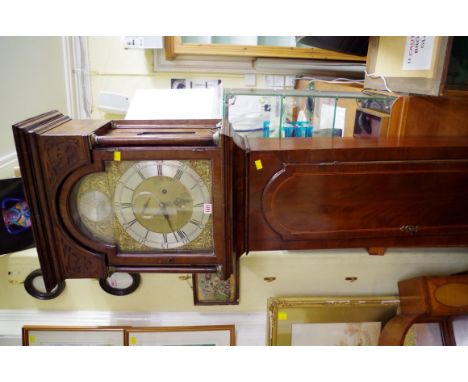 A Scottish George III mahogany, walnut and line inlaid eight day longcase clock, the 12in brass arch dial inscribed 'John Saf