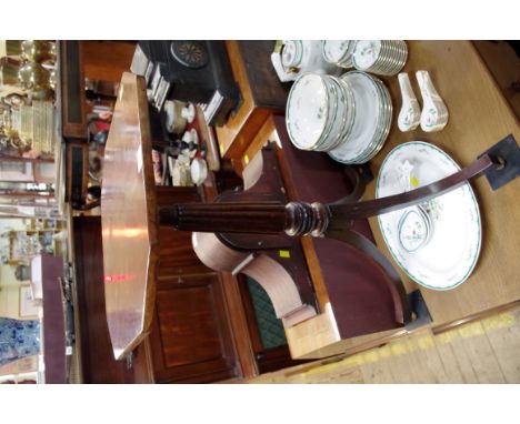 A pair of Regency style mahogany octagonal tripod tables, 42cm wide.