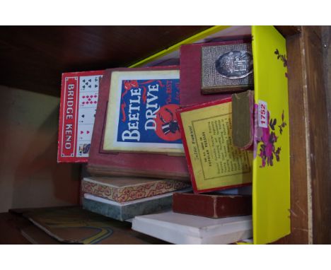 Pastimes: a small collection of playing card packs, board games and related.