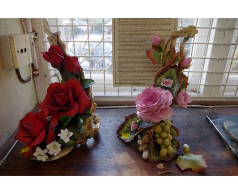 A Connoisseur 'Four Red Roses' sculpture, No. 10/25, 35cm high; together with a Connoisseur 'Days of Wine and Roses', sculptu