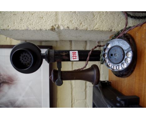 An old 'candlestick' telephone. 