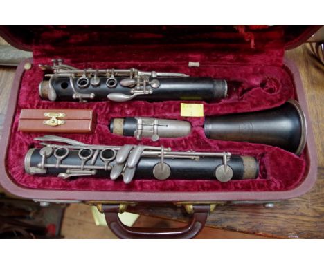 A Sheerline clarinet, in padded hard case. 