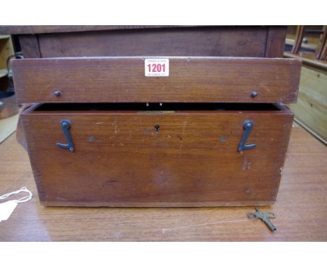 A Stanley surveyor's level, inscribed '7436, Gt Turnstile Holborn, London', in mahogany fitted box; together with folding tri