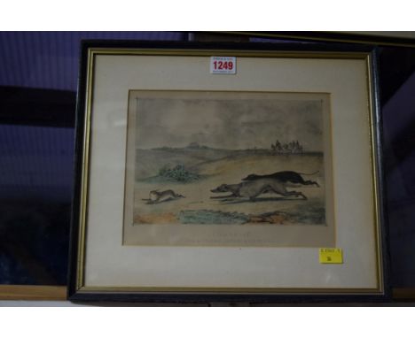 After C H Weigall, 'Coarsing', colour lithograph; together with another lithograph of Crediton Church.