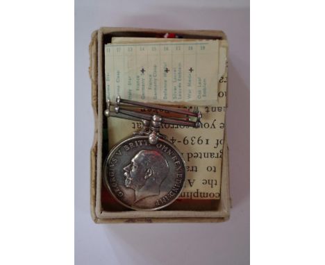 Medals: a World War I war medal, to Deal 2495-S Pte T Case R.M.; together with a World War II trio.  