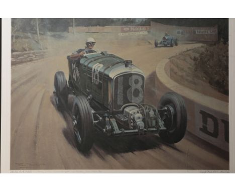 ROY NOCKOLDS (1911-1979) lithograph depicting a supercharged 4 1/2 litre Bentley, 83/150, with signature lower left&nbsp;