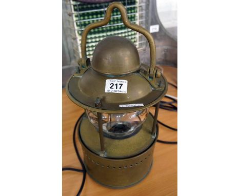 Old brass ships lamp