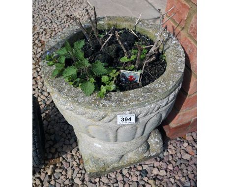 Stone planter on base