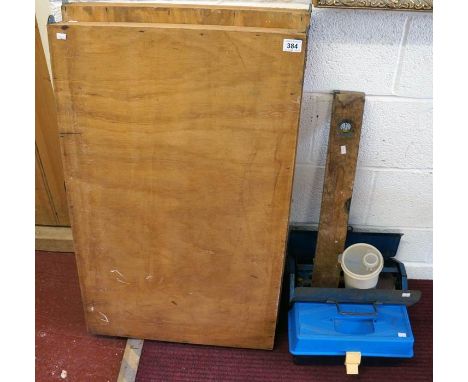 Collection of tools & 2 paste boards