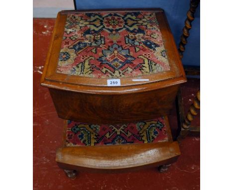 Victorian mahogany step commode