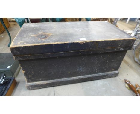 A Victorian painted pine fitted tool chest 