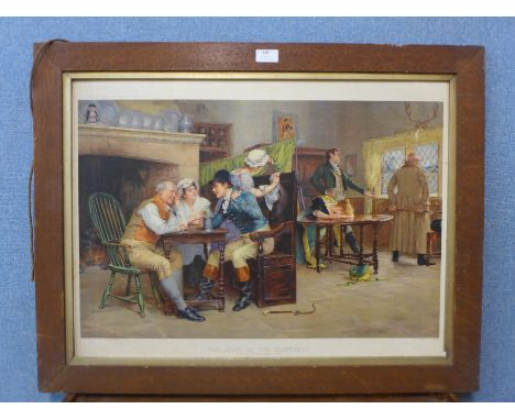 A John A. Lomax lithograph, The Story of The Elopement, framed 